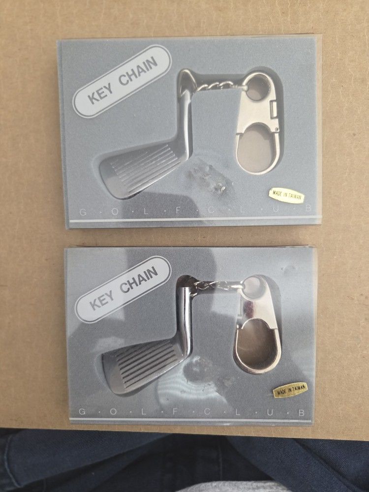 Golf Key Ring, New Gift Able, Has A Sm " Iron Head" Ornamental Add On $5.00 Ea