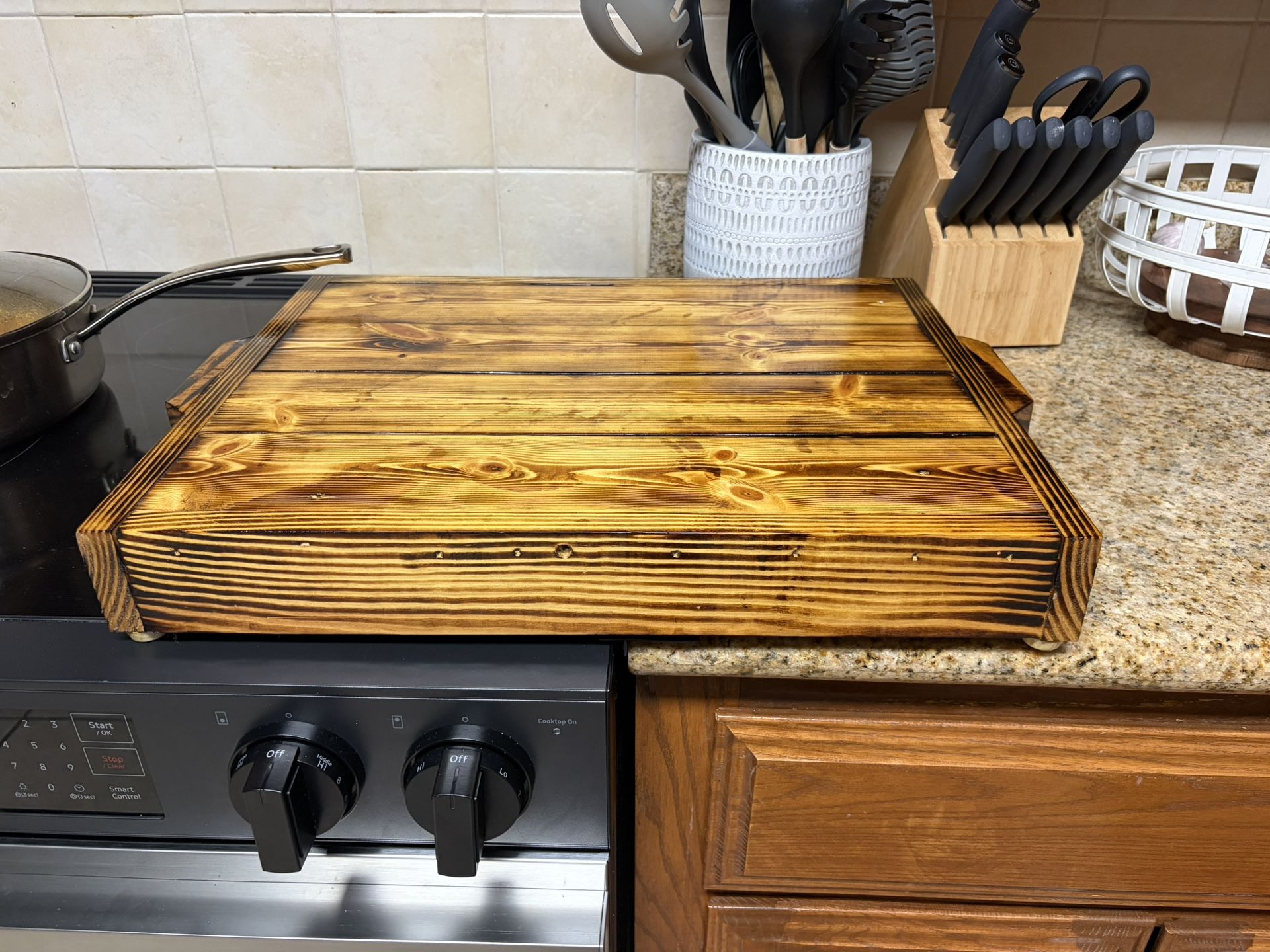 Wooden Stove Top Cover