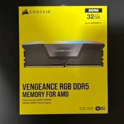 Corsair Vengeance RGB 32GB (2x16GB) DDR5 6000Mhz C36 RAM CMH32GX5M2E6000C36