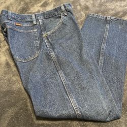 Men’s Rustler Blue Denim Jeans 32 x 32.