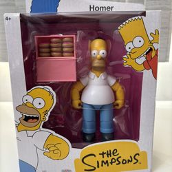 The Simpsons HOMER w/ Donut Box 5" Action Figure Jakks Pacific New Sealed