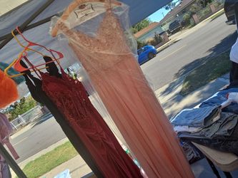 Peach/ coral dress