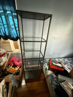 Metal and Glass Book Shelf