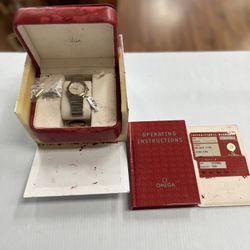 OMEGA 862 WATCH, DEAD BATTERY, DAMAGED, DAMAGED BOX, EXTRA LINKS