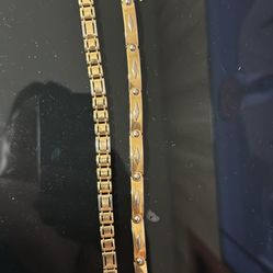  2 18k Gold Bracelets 