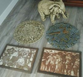 Aztec Wall Decorations, Elephant And Wall Framed Mexican Revolution Portraits