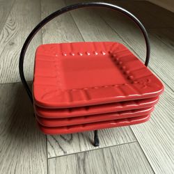 Signature Housewares Dessert Plates Set Of Four Fleur-de-lis