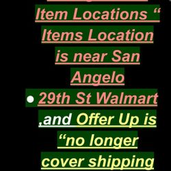 Offer UP NO LONGER SHIPPING OPTIONS 