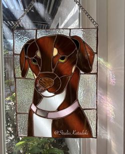 Custom Stained Glass Pet Portraita