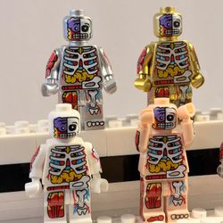 Skeleton Army Halloween Gold Transparent Black 6pc Minifigures LEGO Compatible
