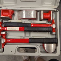 7-Piece Auto Body Hammer & Dolly Set With Case