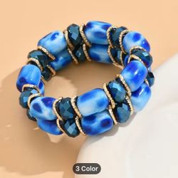 Personality Unique Colorful Beads Bangle Braclete