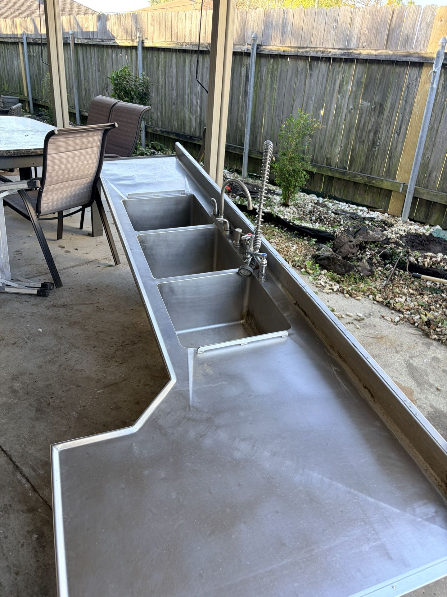 Stainless Steel Outdoor/indoor Table And Sink