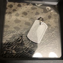 Moissanite Dog Tag Pendant 