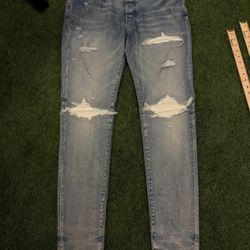 Amiri Jeans MX1 White Patch