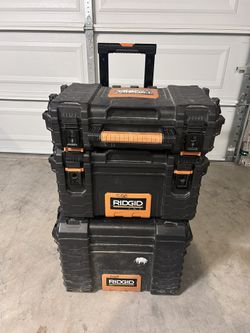 Rigid Tool Storage Boxes - 3 Boxes