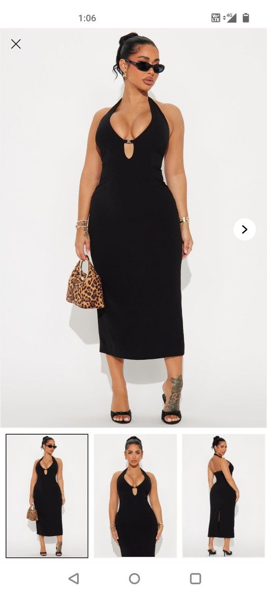 Fashion Nova Halter Dress