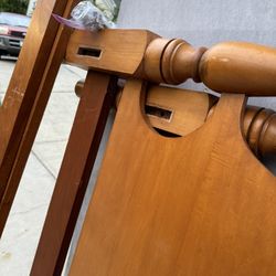 Full/ Queen Oak Wood Bed 