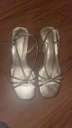 gold kitten heels