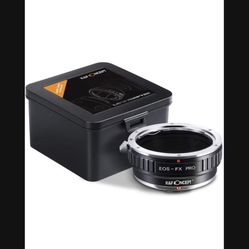 K&F Concept Lens Mount Adapter EOS EF/EFS Lens to Fuji FX Mount X-Pro1 X Camera X-Series Mirrorless Cameras with Light-reducing Paint