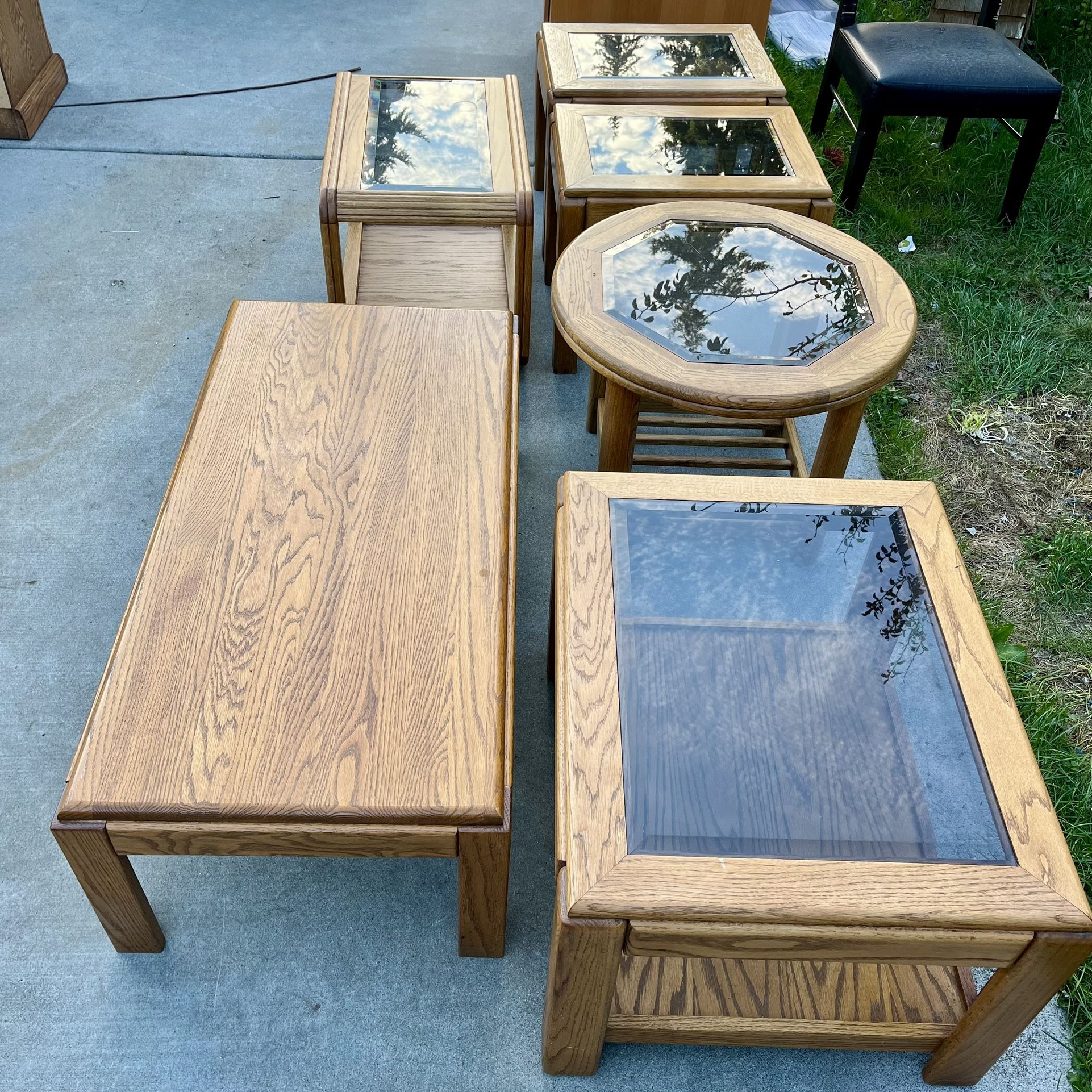 Vintage Solid Oak Tables