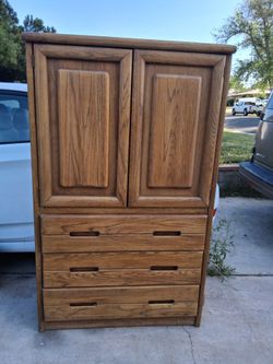 3 Drawers With Open Cabinet 62 Inches Tall and 38 Inches Wide