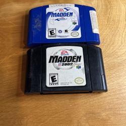 Nintendo 64 / N64 - Madden 2001 And 2002