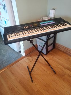 Vintage Casio Ctk-540 Electronic Keyboard With Adapter And Stand, Cross Posted, North Riverside 