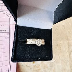 Wedding Band And Engagement Ring 