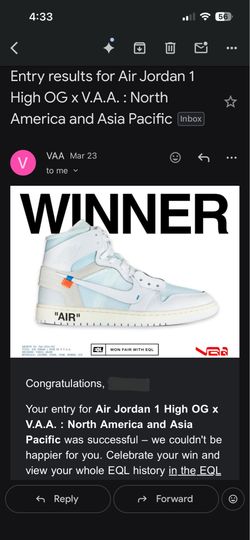 NEW Nike Air Jordan 1 High OG x V.A.A.  US M 14 / W 15.5 (Local Delivery Available)