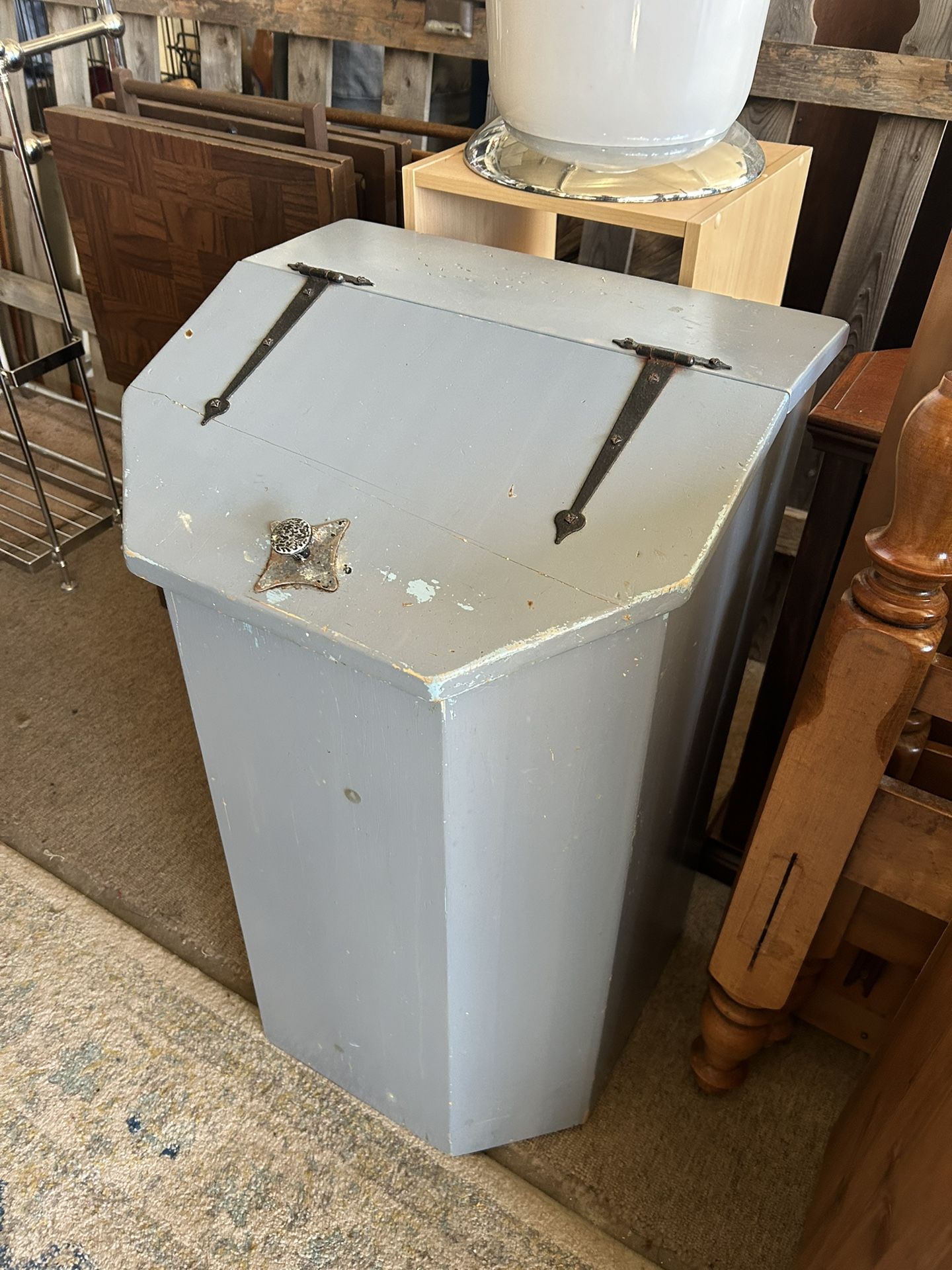 Vintage Trash Bin Holder