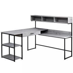 L-Shaped Contemporary Open Concept Computer Desk