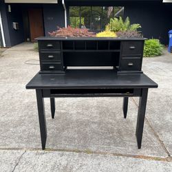 Solid Wood Black Desk