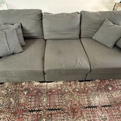 91” Grey Couch For Sale! FREE PICKUP