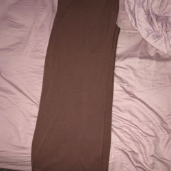 Brown Slit Skirt 