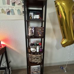 TUTOTAK Industrial 6-Tier Tall Book Shelf Narrow Bookcase DIY Stackable Bookshelf Rustic Brown BS01BB006 Small Space, Living Room, Office, Study, Entr