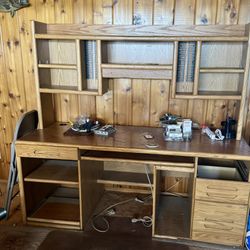 FREE Wood Furniture— Desk, Filing Cabinet, Bookcase