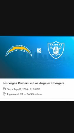 Charger Tickets Vs Raiders 
