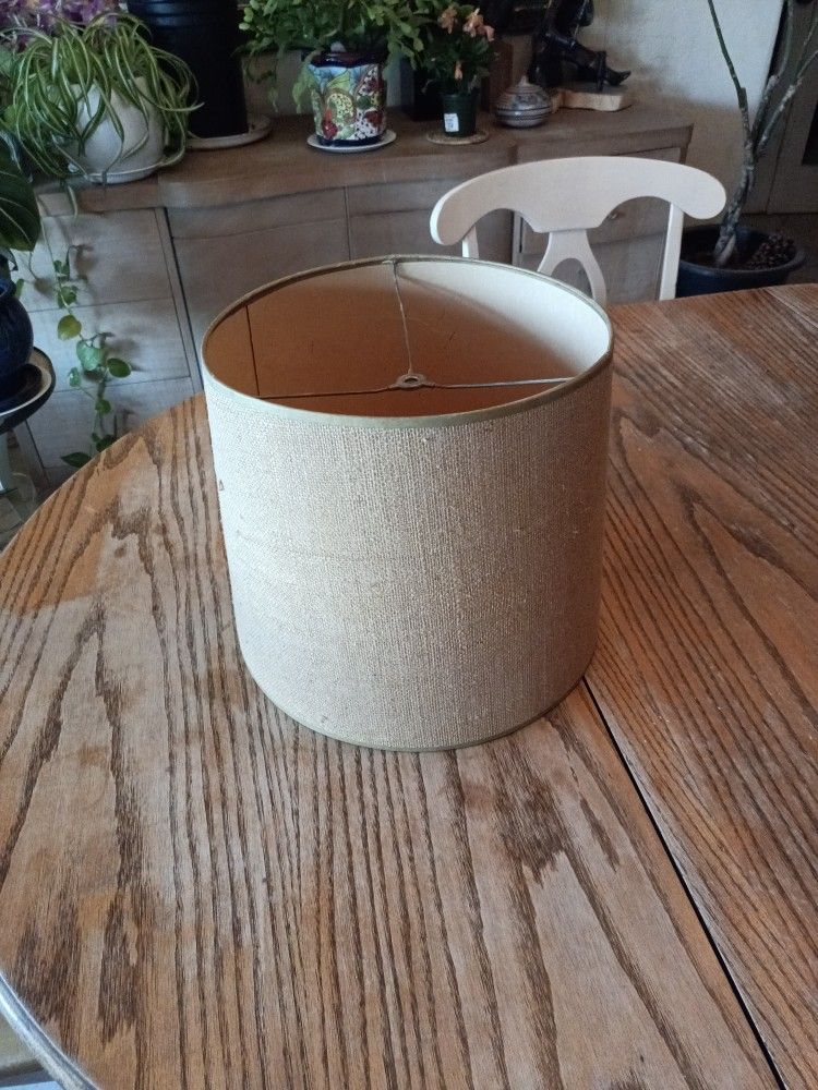 Vintage Burlap Lamp Shade