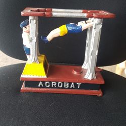 Old Cast Iorn Metal Moving Bank DONATED