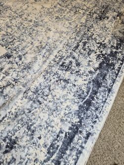9x12 Blue Cream Area Rug