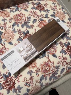 Walnut Brown Wood 2-Pack Floating Wall Shelves