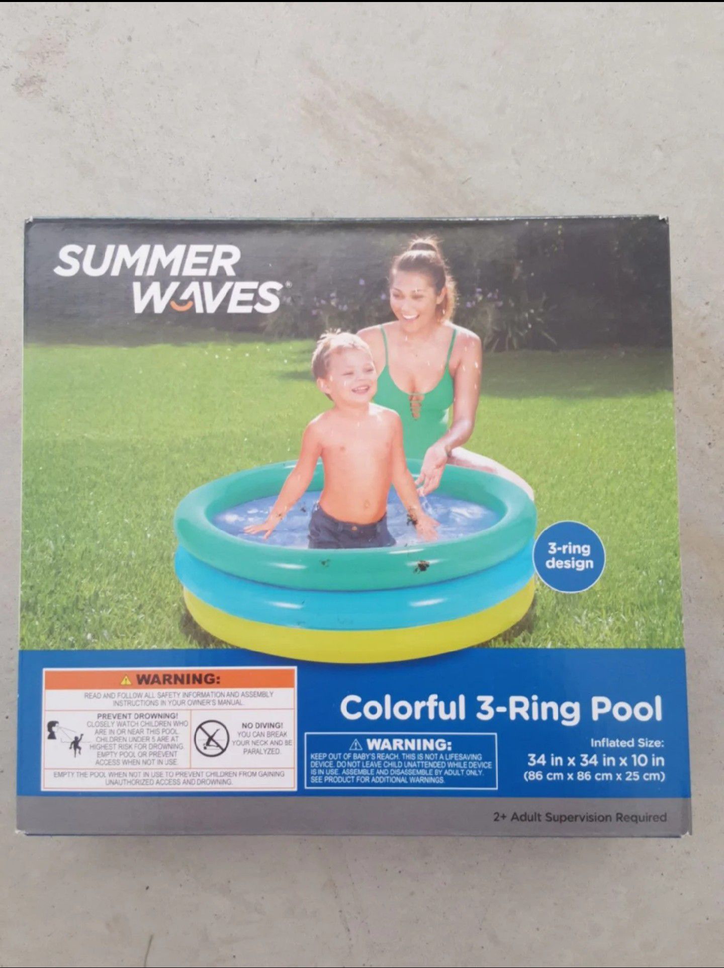 Kiddie inflatable 3 ring pools For Sale