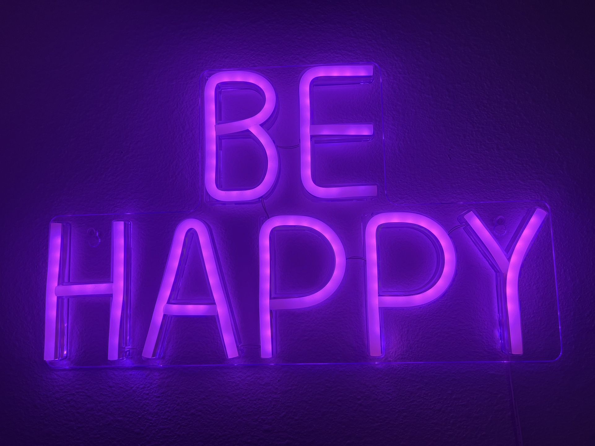 LED Light Be Happy Sign