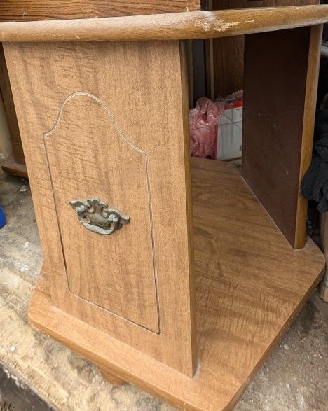 2 Matching End Table 21 x 23 Octagon, Formica Top, Storage Underneath. 21" Tall. $40 Both. Westside
