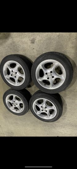 4 — 195/55r15 4x100 4x3.94 Integra Civic Scion Xa Xb Ia Echo Miata Civic Fit Corolla Wheels Rims Tires!