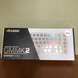GLORIOUS GMMK 2 Gaming Barebones Keyboard - 65% - Hot Swappable TKL DIY, White ( New ✨)