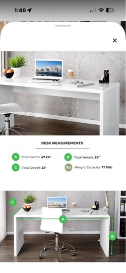 White desk