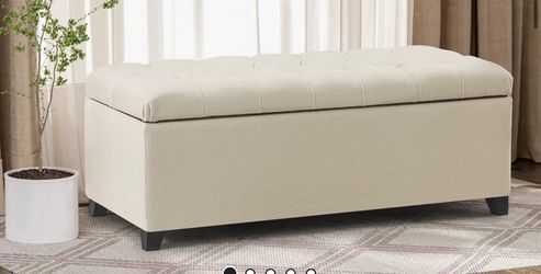 Beige ottoman brand new still in plastic