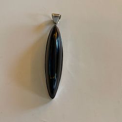 Black Oynx Pendant With Sterling Silver